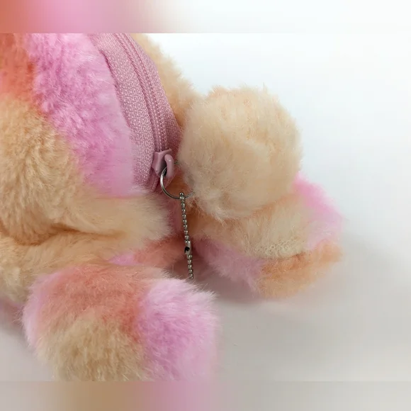 Euc SMIGGLE Fluffy Pink Dog Pencil Case Zippered Tie Dye Kawaii Y2K - Picture 8 of 10
